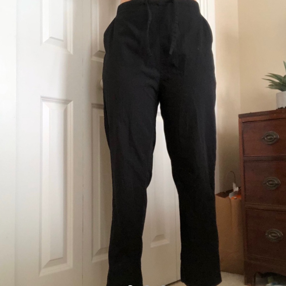 Natural uniforms black full length scrub pants